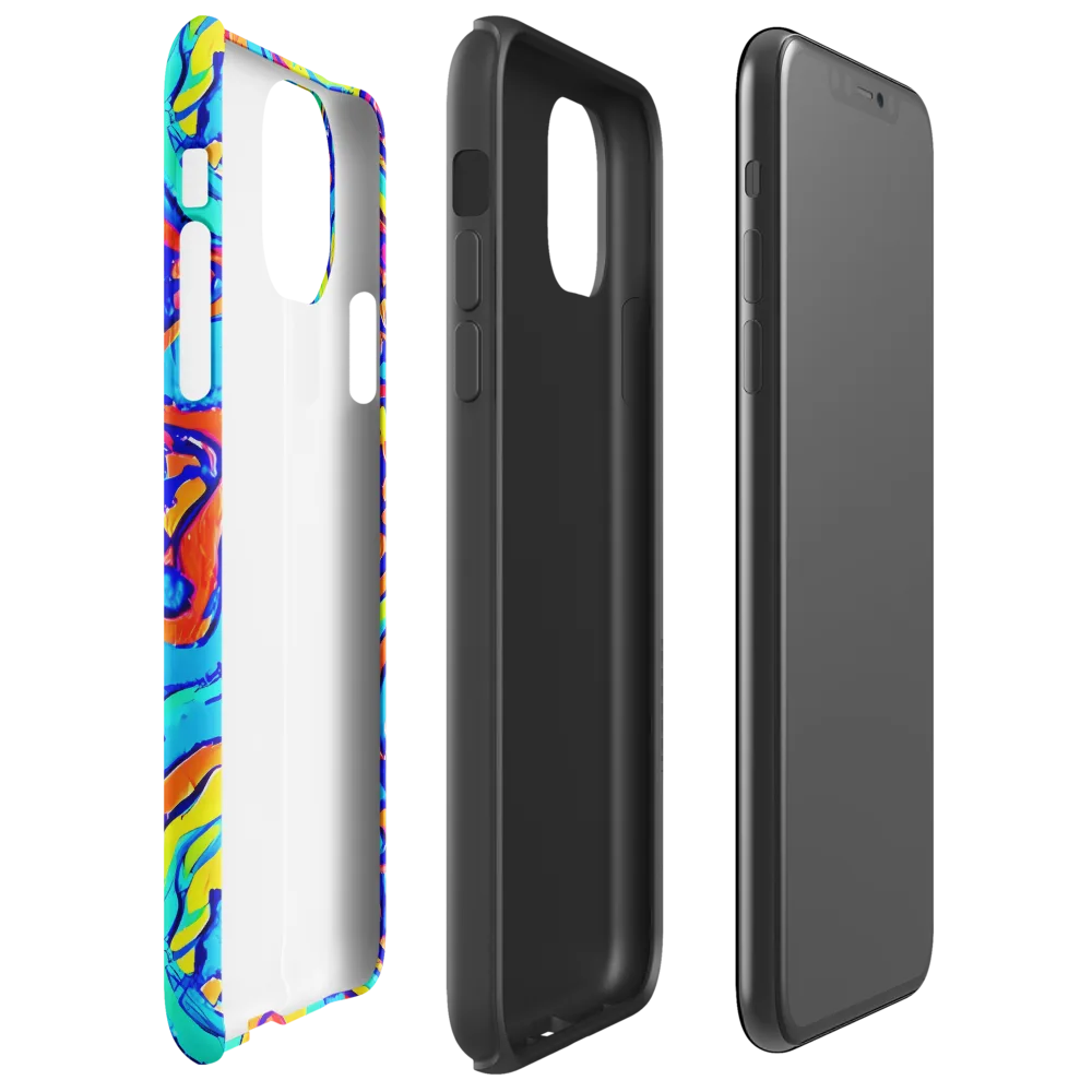 Tangerine Tempest on Tough Case for iPhone® — Right