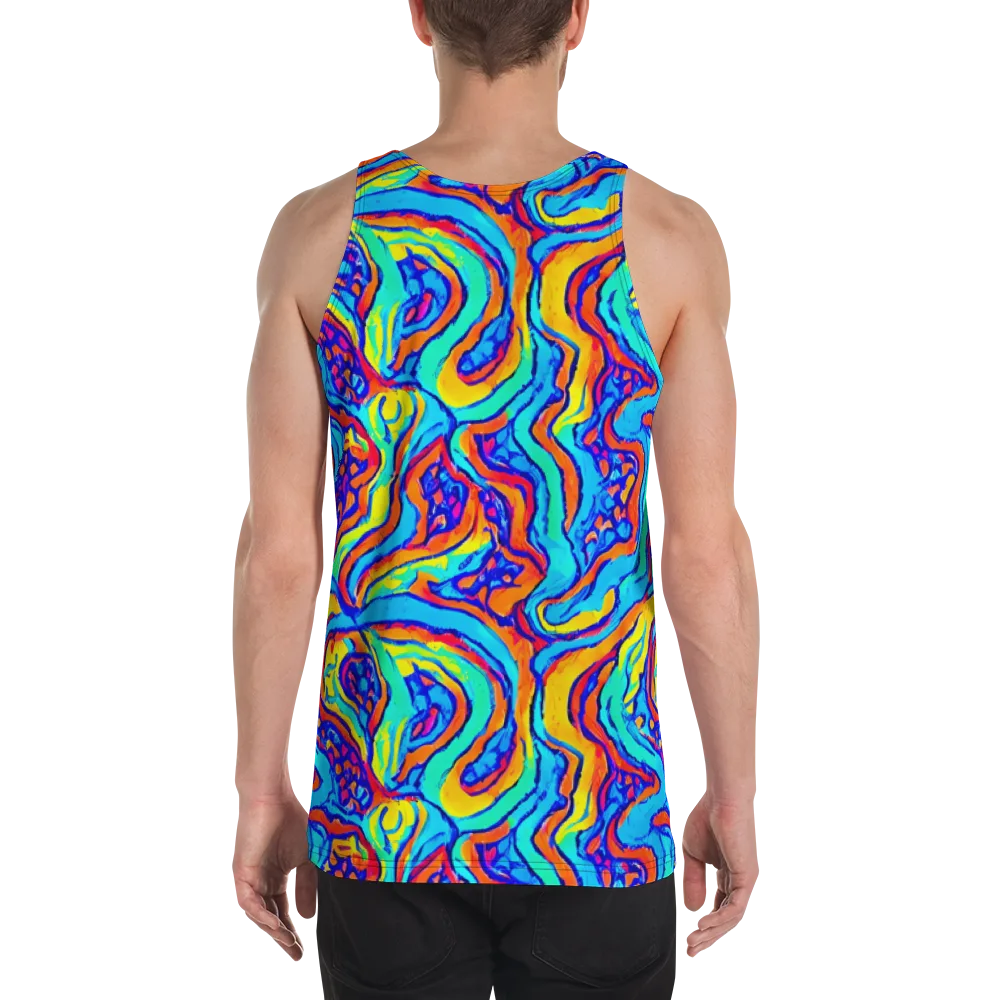 Tangerine Tempest on Men's Tank Top — Back