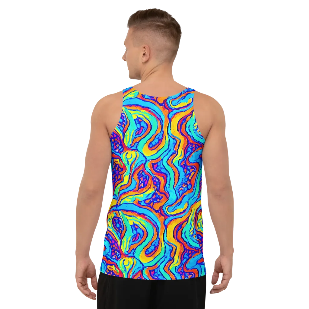 Tangerine Tempest on Men's Tank Top — Back