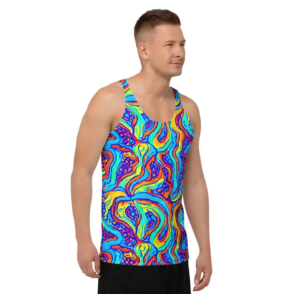 Tangerine Tempest on Men's Tank Top — Right Front
