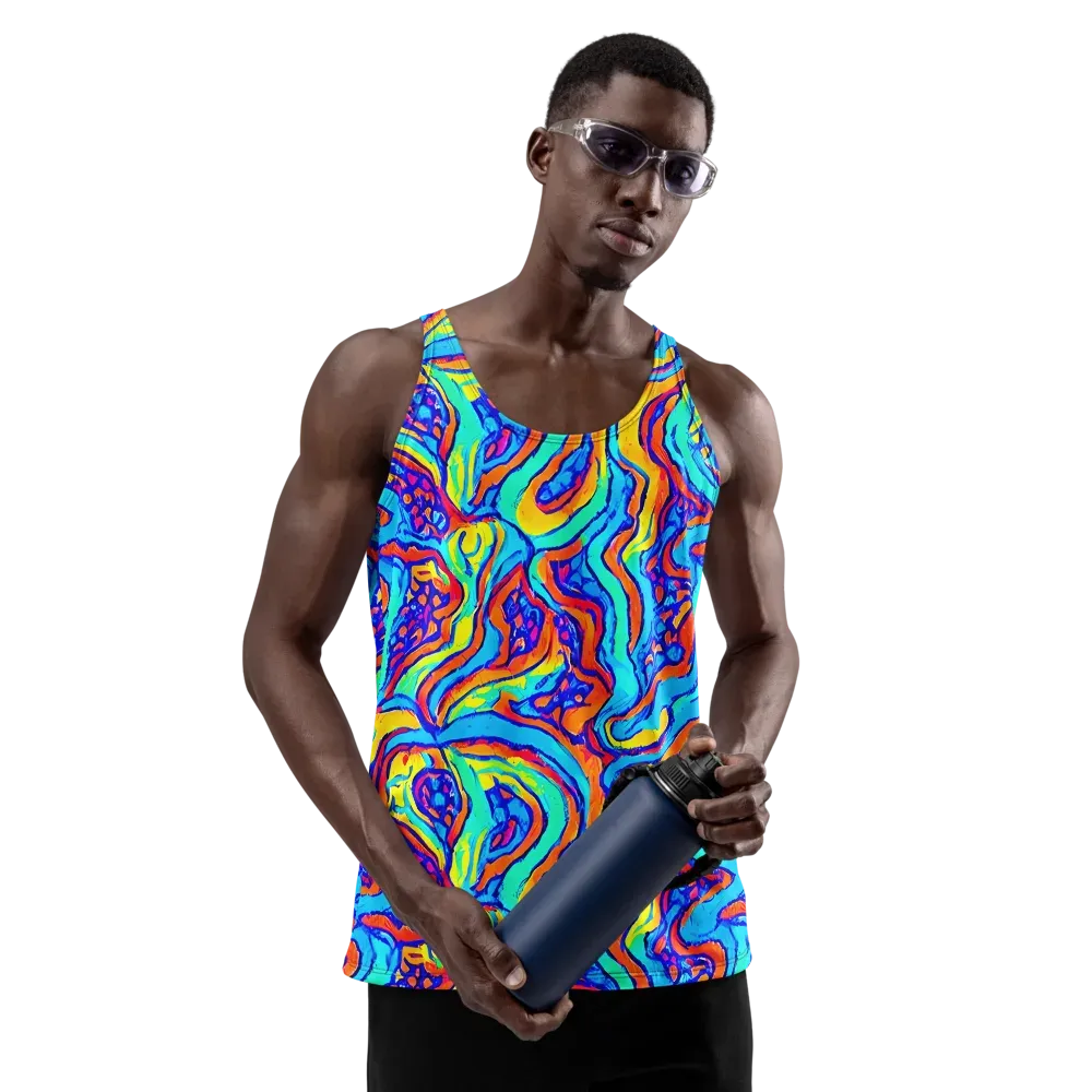 Tangerine Tempest on Men's Tank Top — Front
