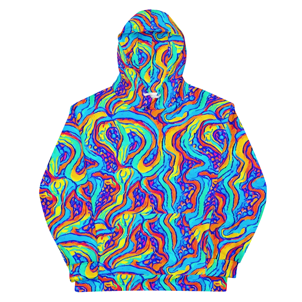 Tangerine Tempest on Cotton Hoodie — Front
