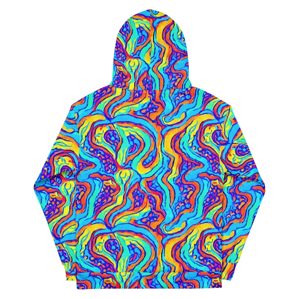 Tangerine Tempest on Cotton Hoodie — Back