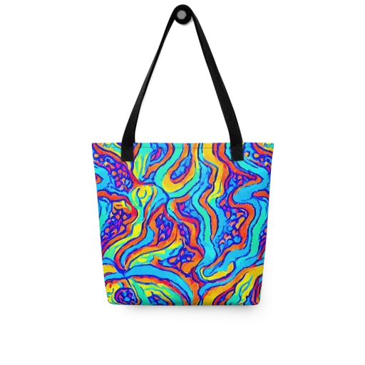 Tangerine Tempest on a Tote Bag