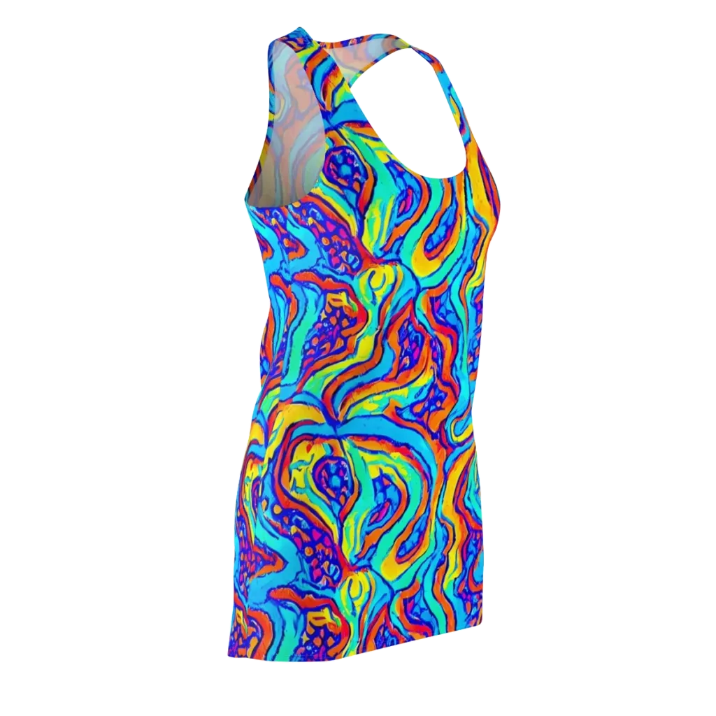 Tangerine Tempest on Racerback Dress — Front Side