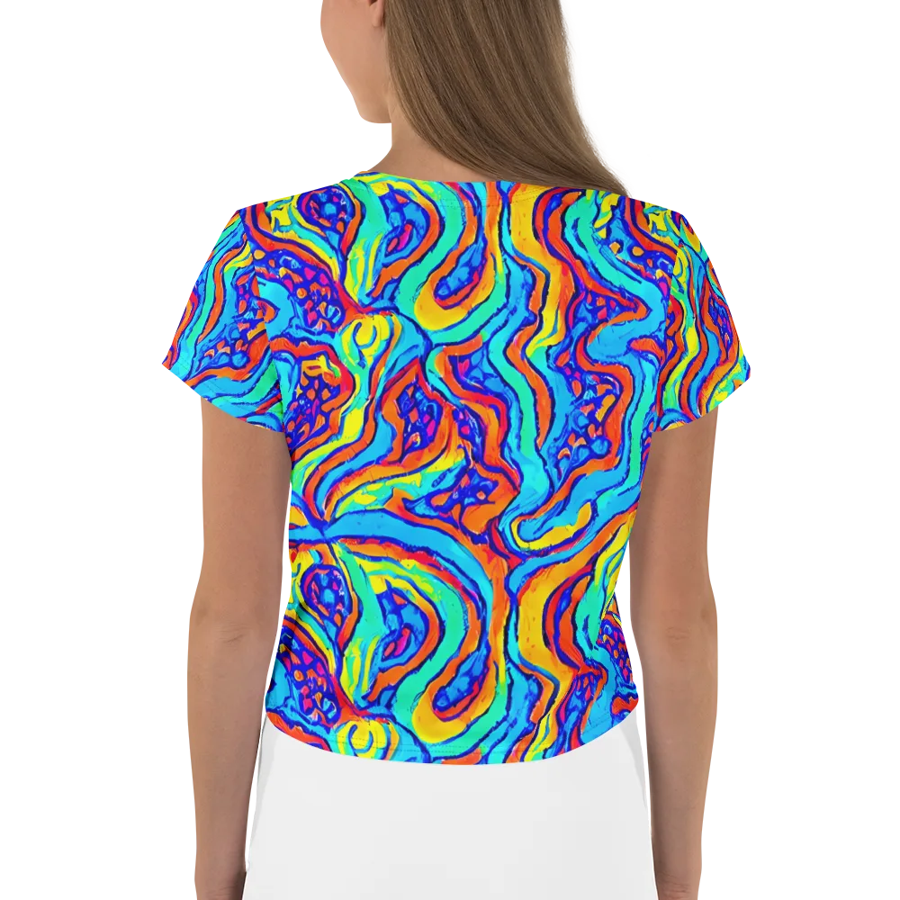 Tangerine Tempest on Crop Tee — Back