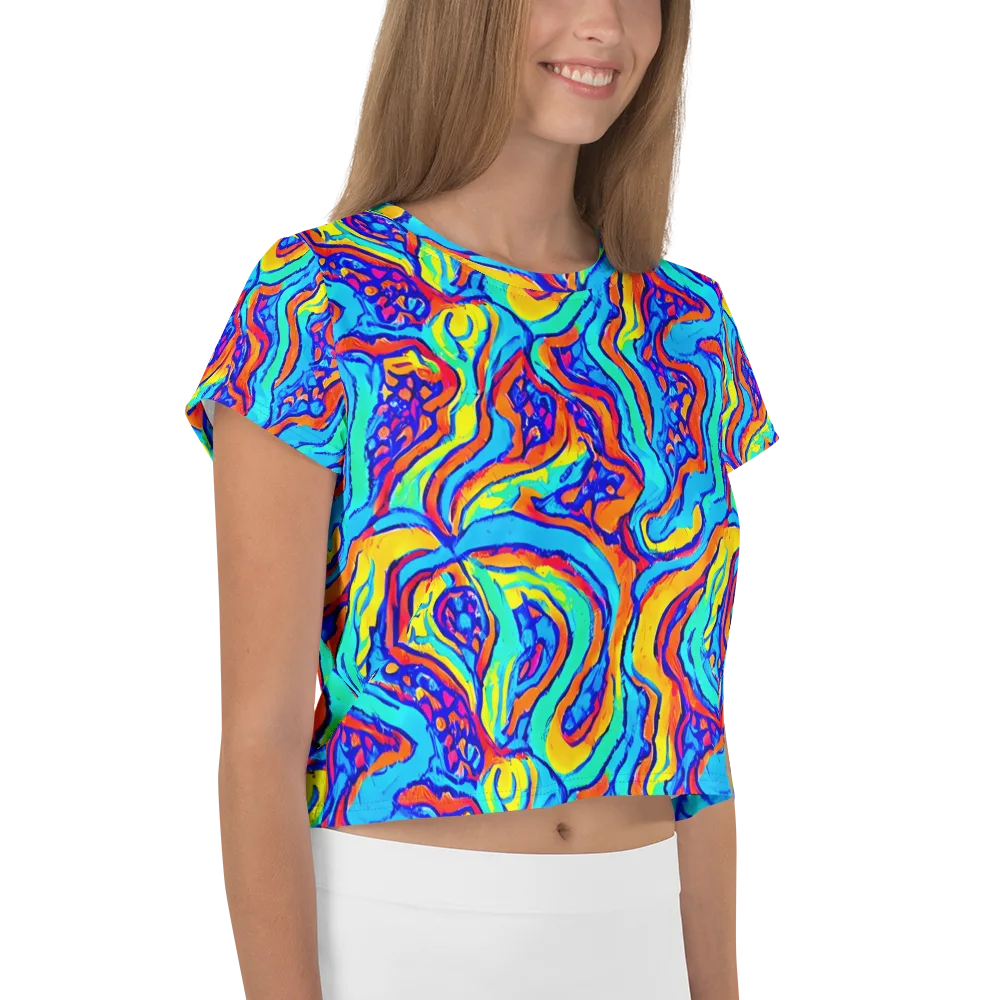 Tangerine Tempest on Crop Tee — Right