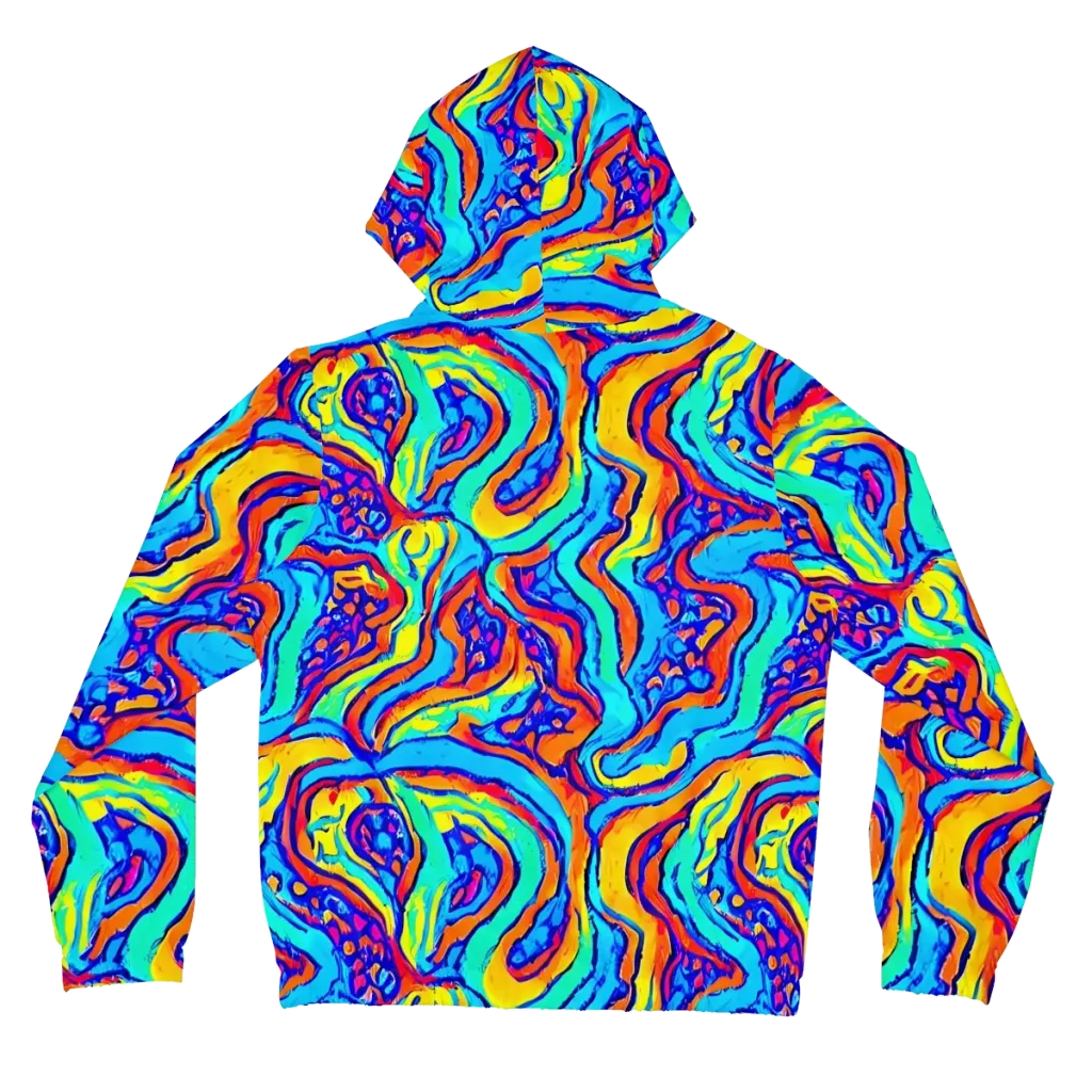 Tangerine Tempest on Women's Full-Zip Hoodie — Back