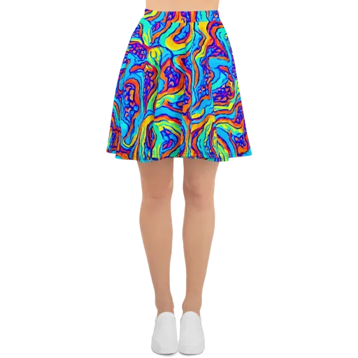 Tangerine Tempest on a Skater Skirt