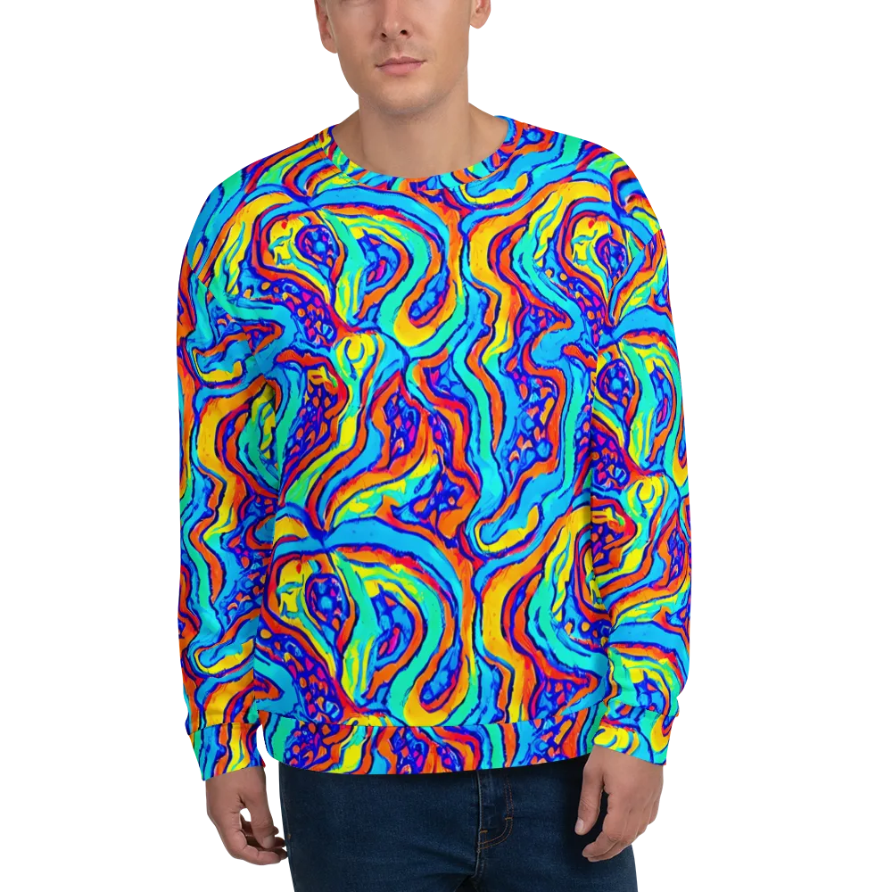 Tangerine Tempest on Sweatshirt — Front