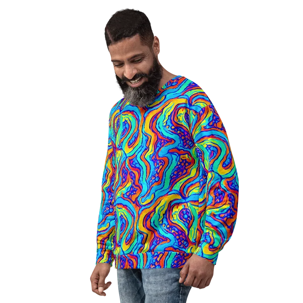 Tangerine Tempest on Sweatshirt — Left Front