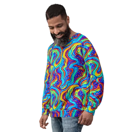 Tangerine Tempest on a Sweatshirt