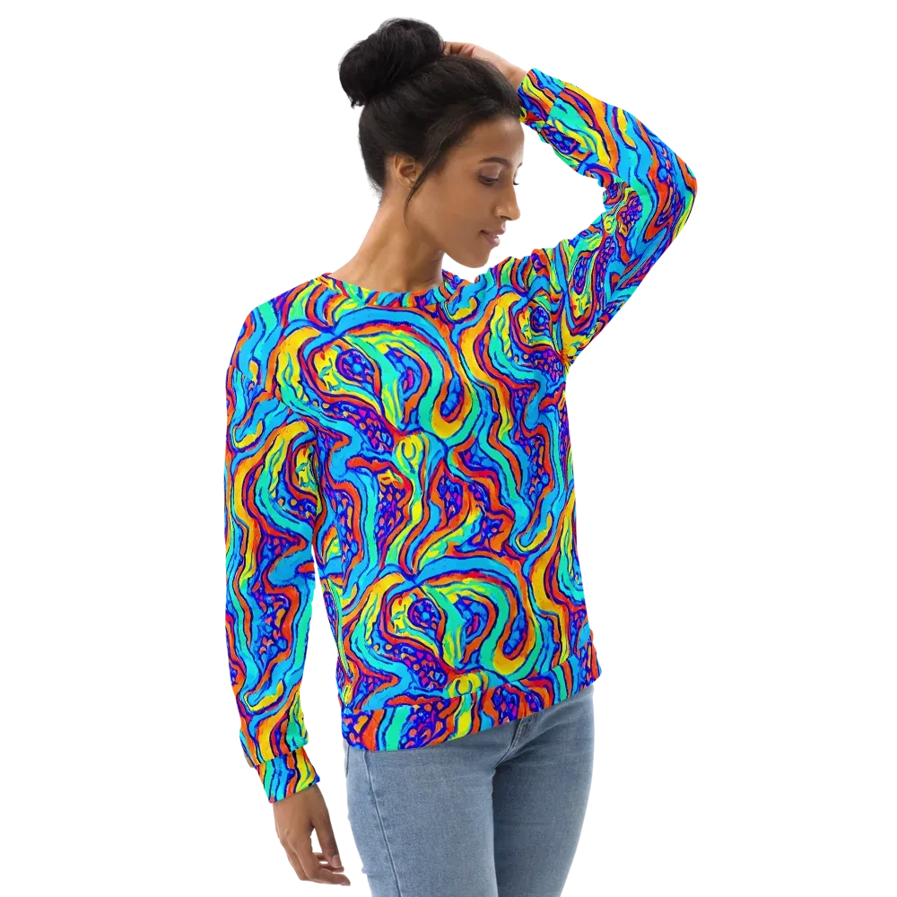 Tangerine Tempest on Sweatshirt — Right Front