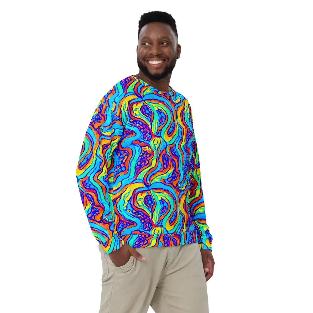 Tangerine Tempest on Sweatshirt — Front