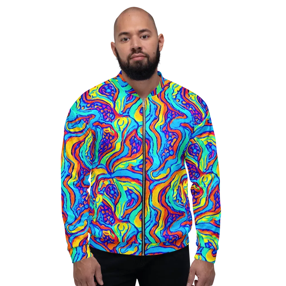 Tangerine Tempest on Bomber Jacket — Front