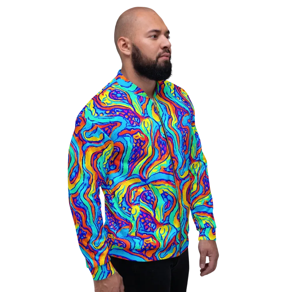 Tangerine Tempest on Bomber Jacket — Right