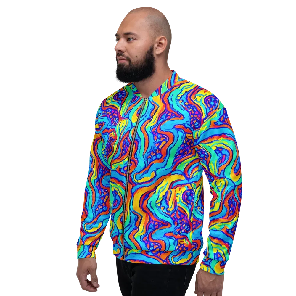 Tangerine Tempest on Bomber Jacket — Left