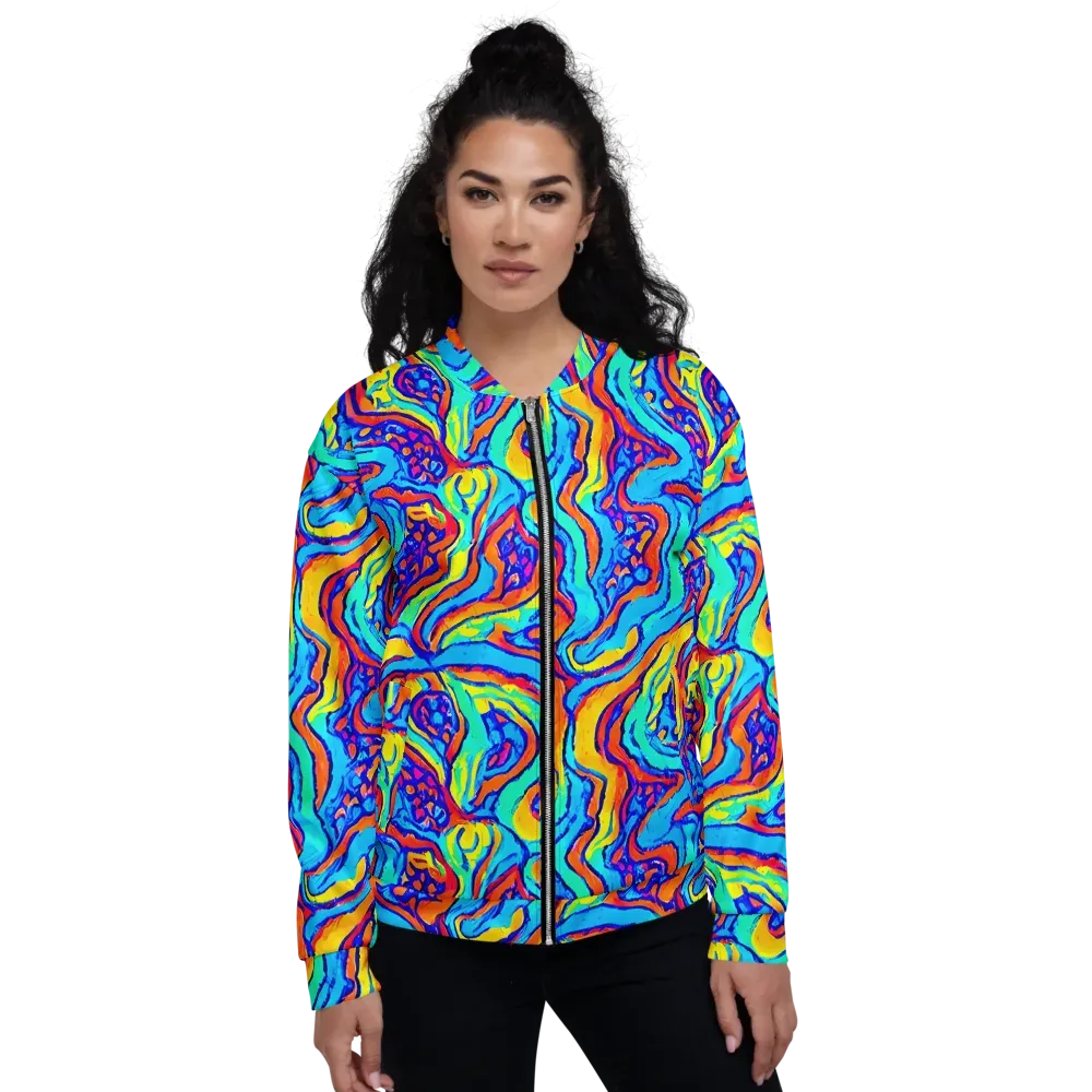 Tangerine Tempest on Bomber Jacket — Front