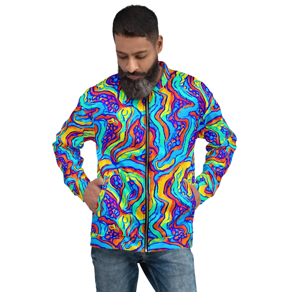 Tangerine Tempest on Bomber Jacket — Front