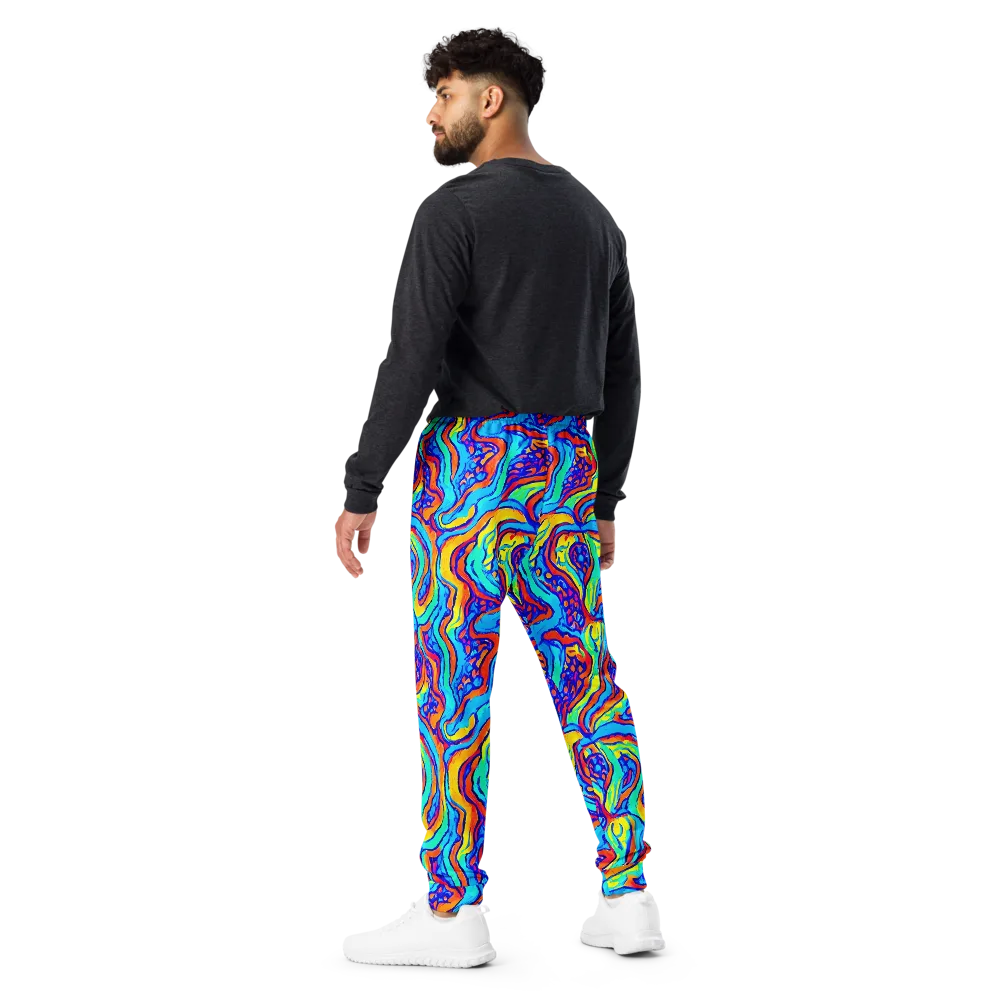 Tangerine Tempest on Men's Joggers — Back