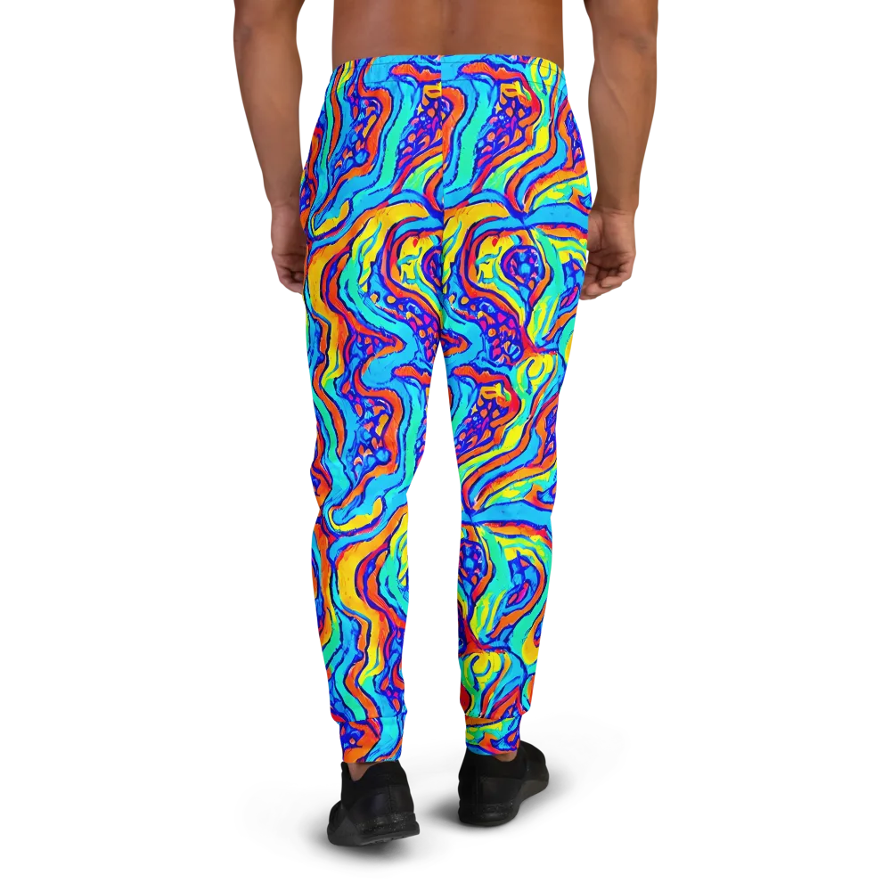Tangerine Tempest on Men's Joggers — Back