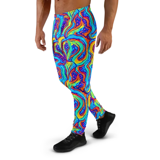 Tangerine Tempest on a Men's Joggers