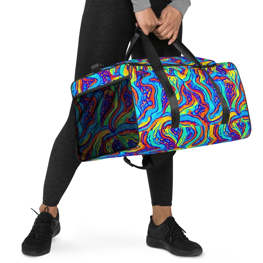 Tangerine Tempest on Duffle Bag — Right Front