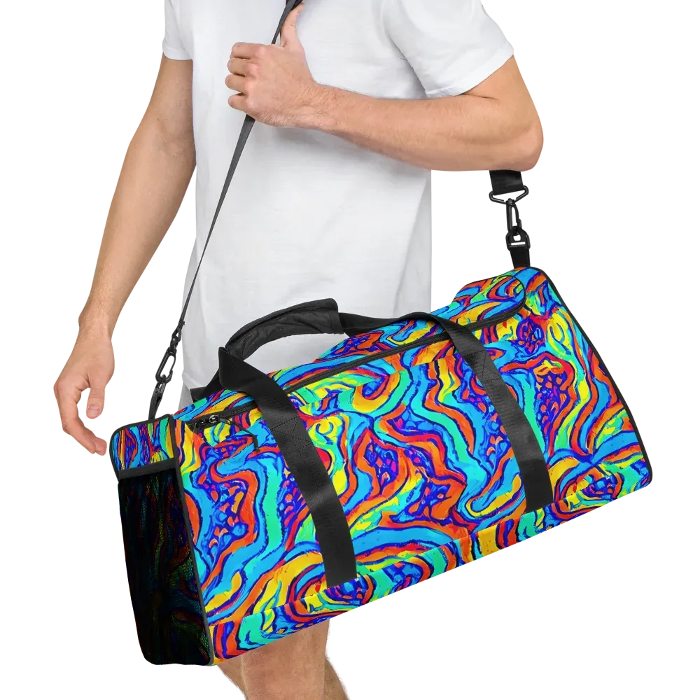 Tangerine Tempest on Duffle Bag — Right Front