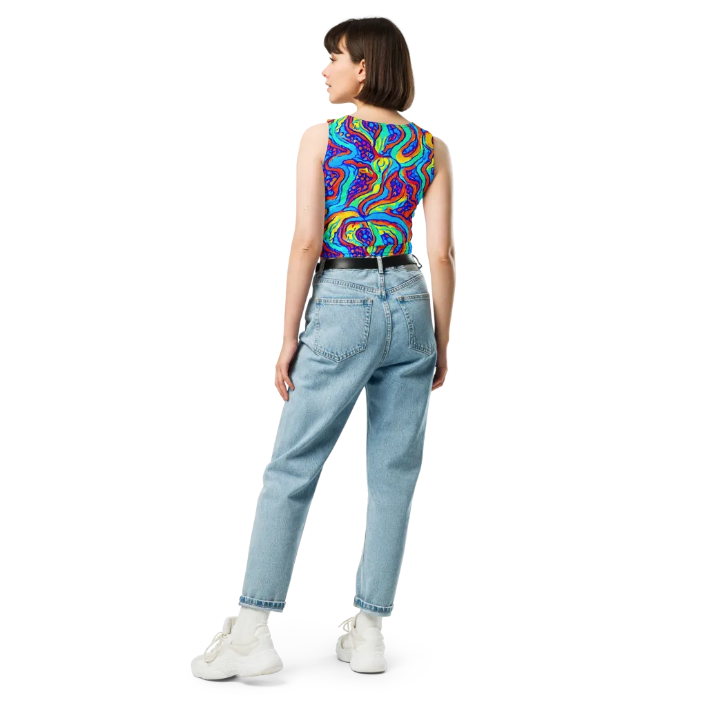 Tangerine Tempest on Crop Top — Back