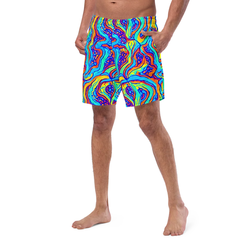 Tangerine Tempest on Swim Trunks — Left Front
