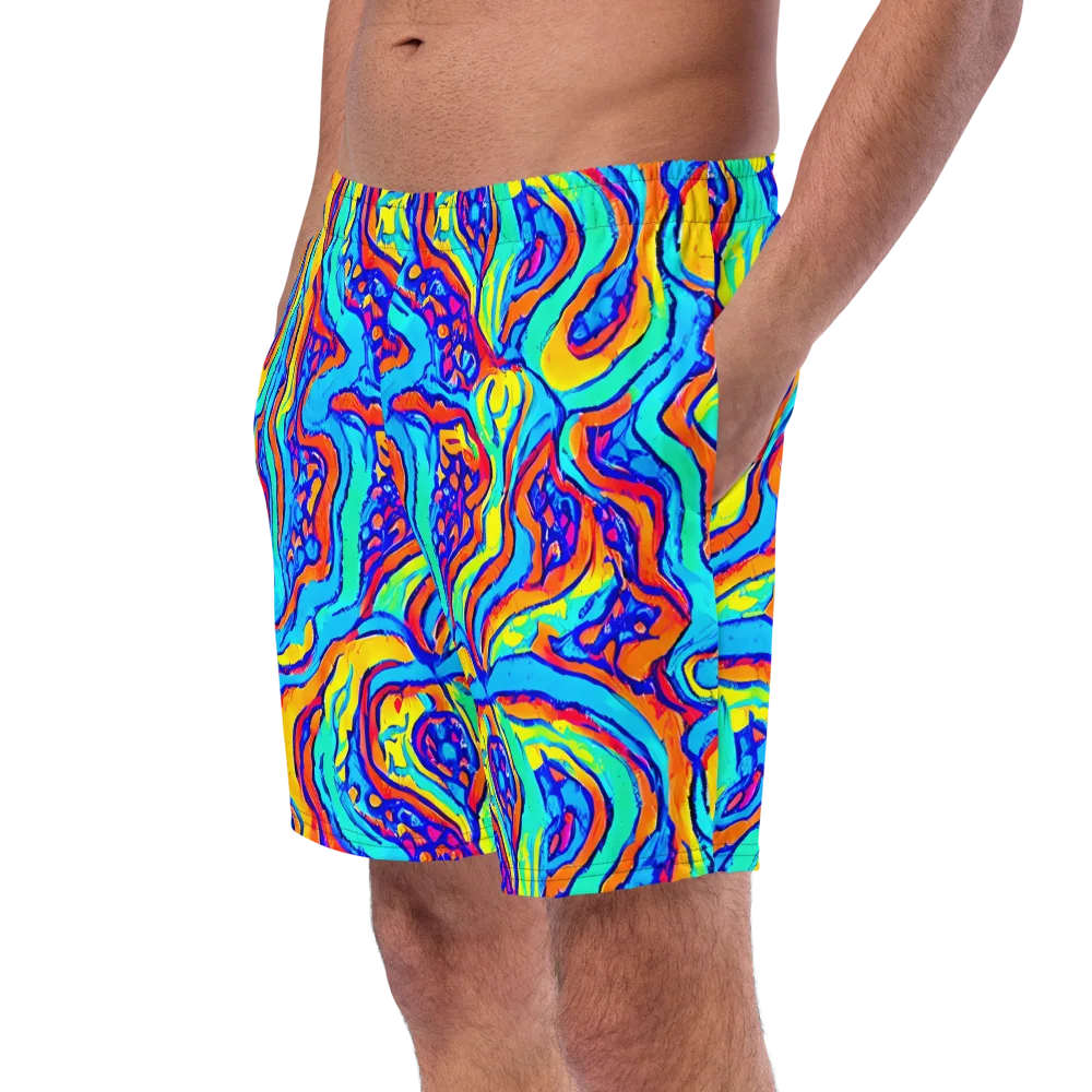 Tangerine Tempest on Swim Trunks — Left Front