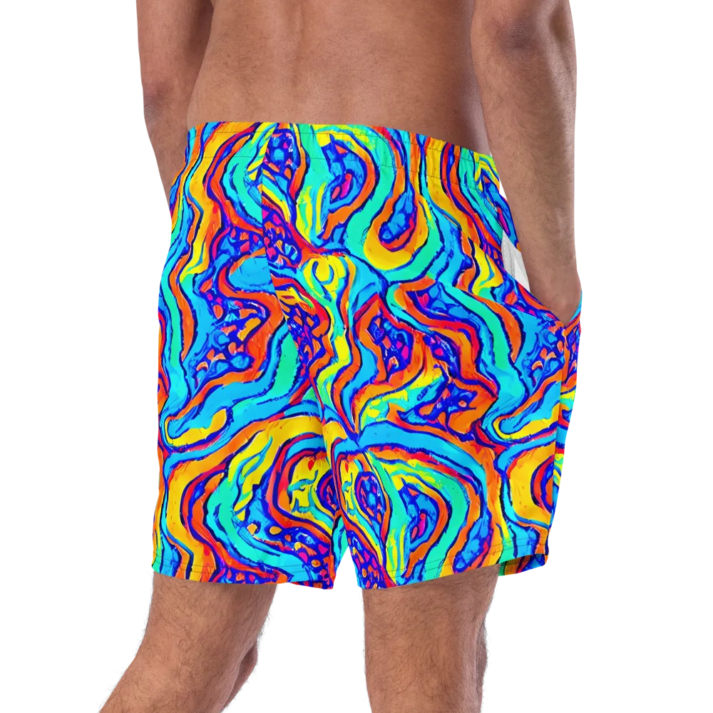 Tangerine Tempest on Swim Trunks — Right Back