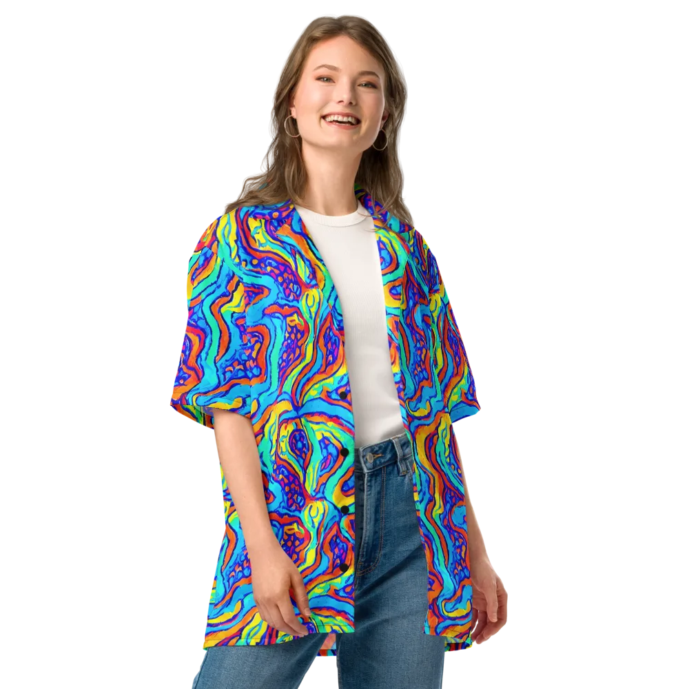 Tangerine Tempest on Button Shirt — Front