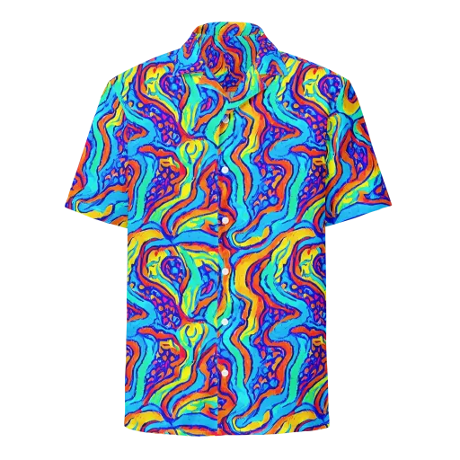 Tangerine Tempest on a Button Shirt