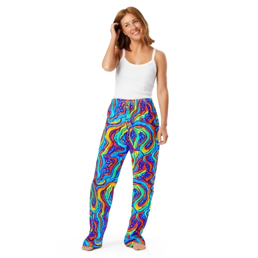 Tangerine Tempest on a Women's Pajama Pants