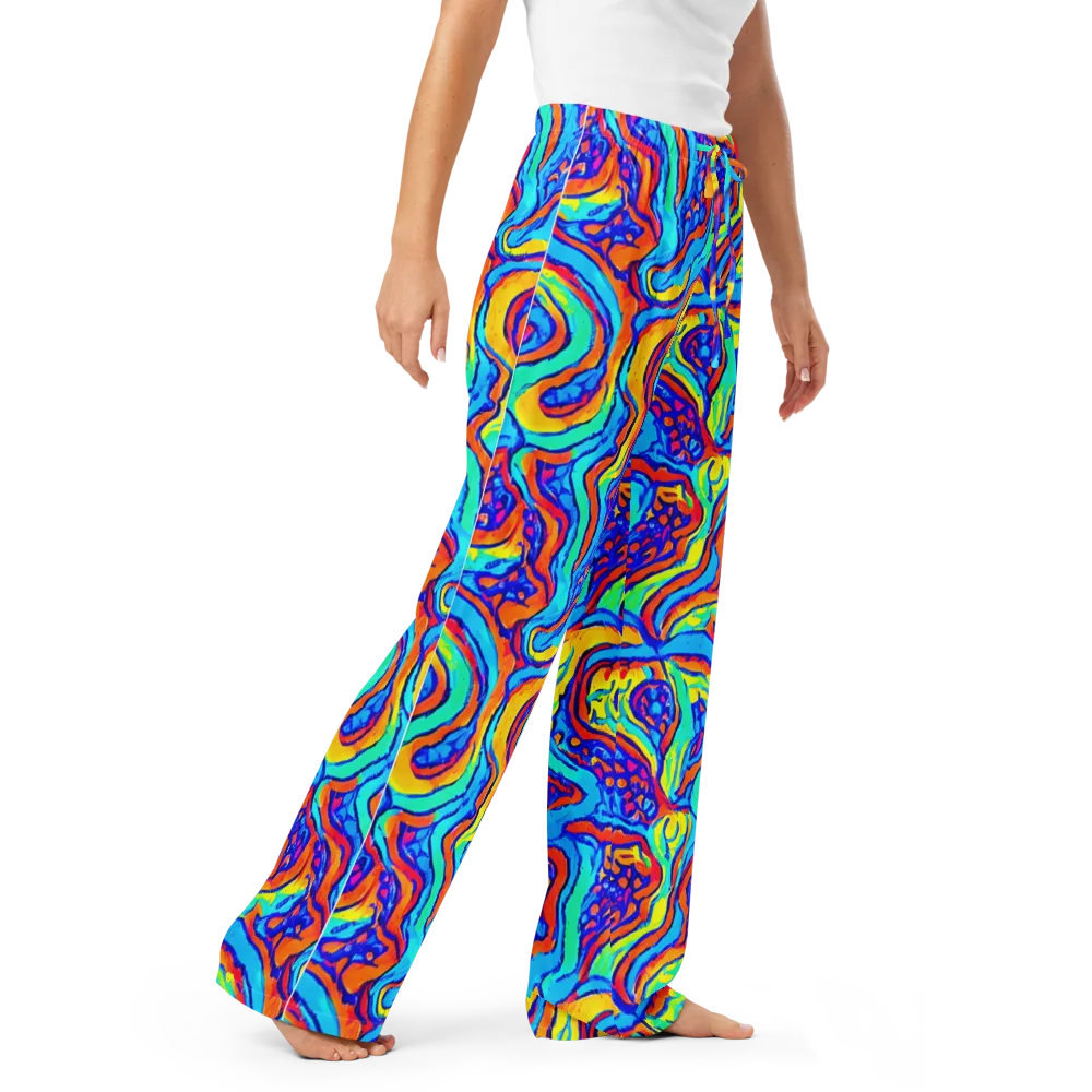 Tangerine Tempest on Women's Pajama Pants — Right Front