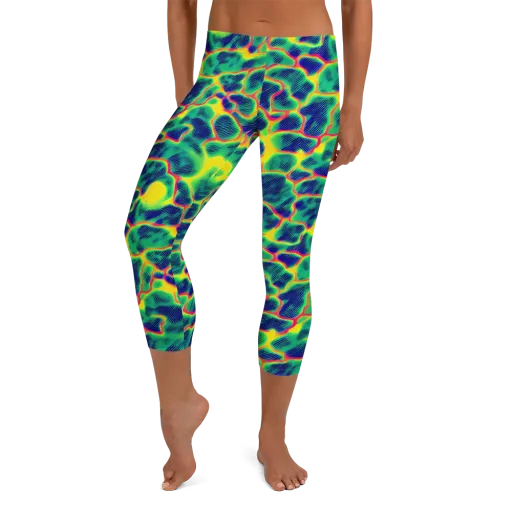 Luminous Mosaic on a Capri Leggings