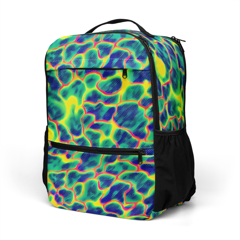 Luminous Mosaic on Utility Backpack — Left Front