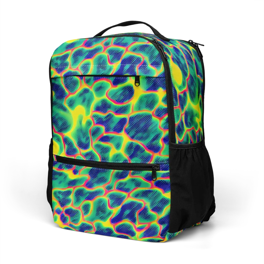 Luminous Mosaic on Utility Backpack — Left Front