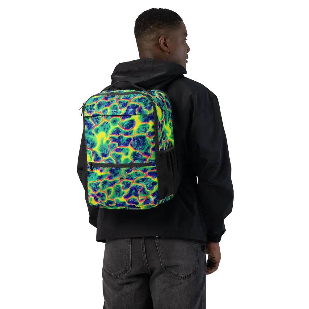 Luminous Mosaic on Utility Backpack — Back