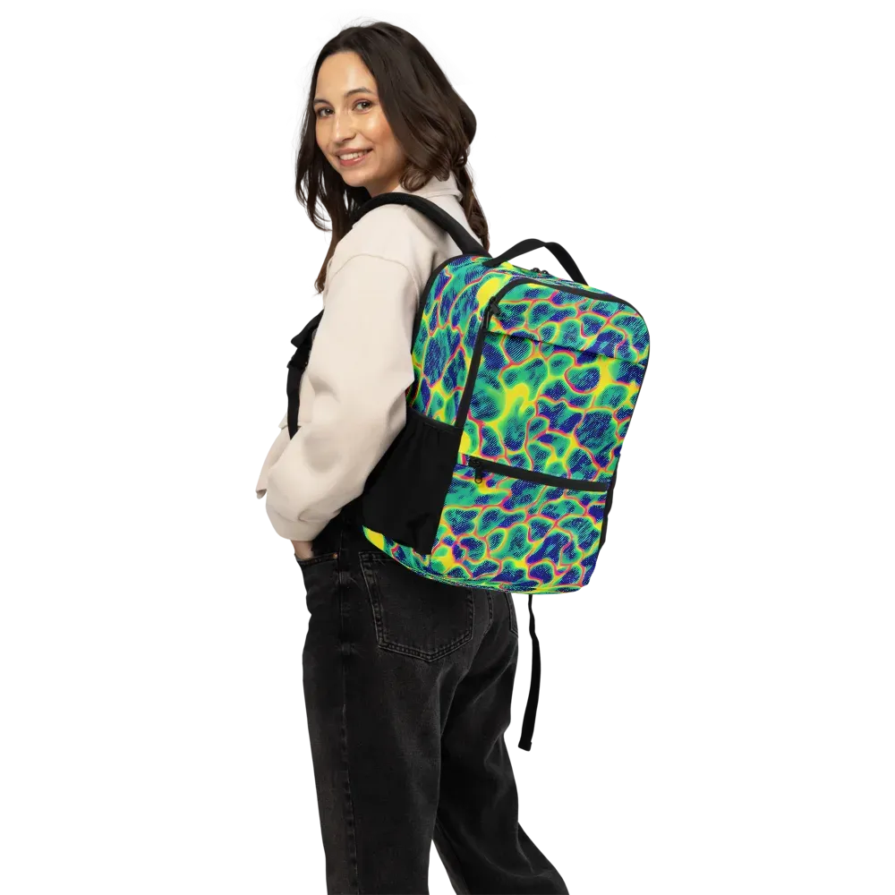Luminous Mosaic on Utility Backpack — Back
