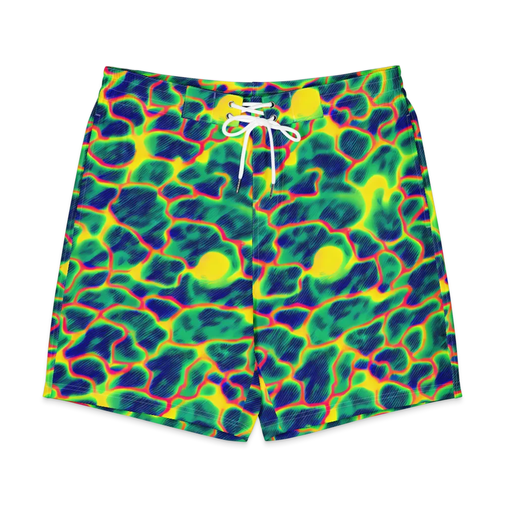Luminous Mosaic on Men's Board Shorts — Front