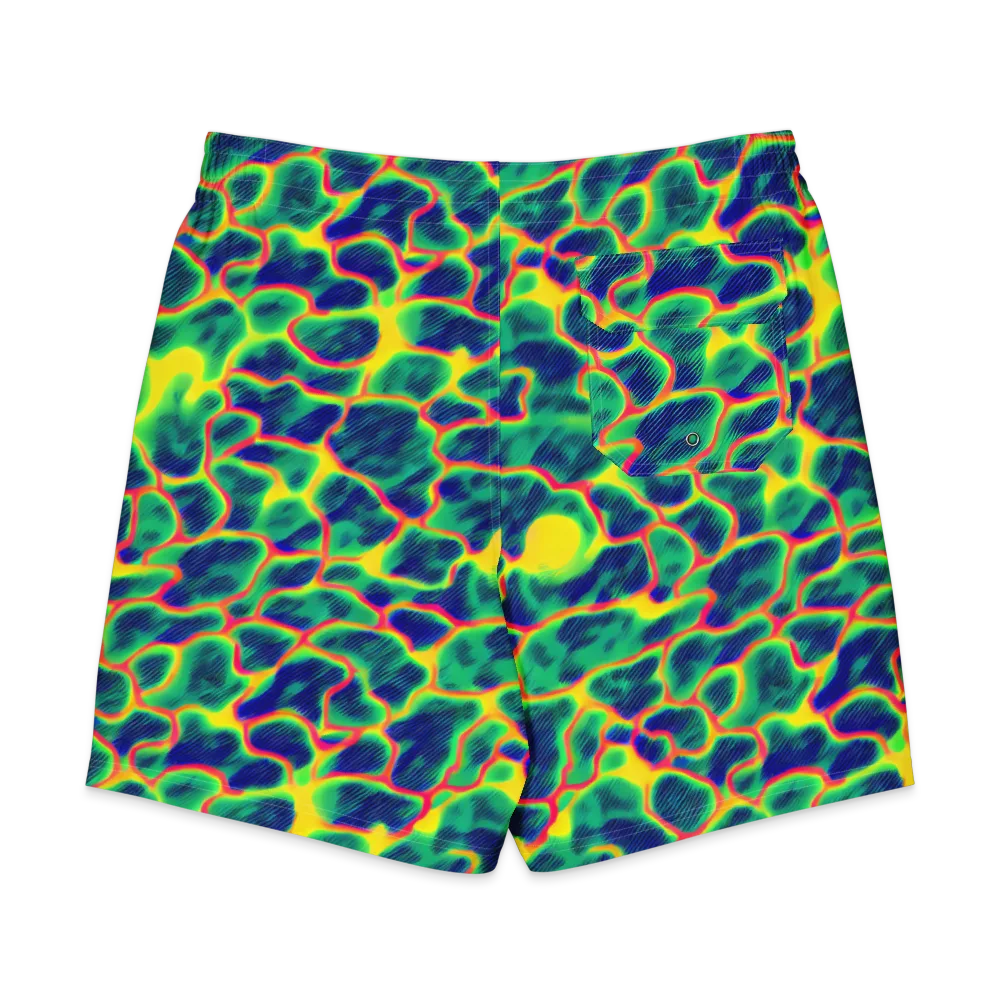 Luminous Mosaic on Men's Board Shorts — Back