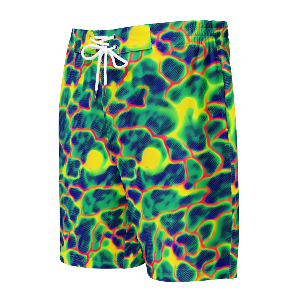 Luminous Mosaic on Men's Board Shorts — Front