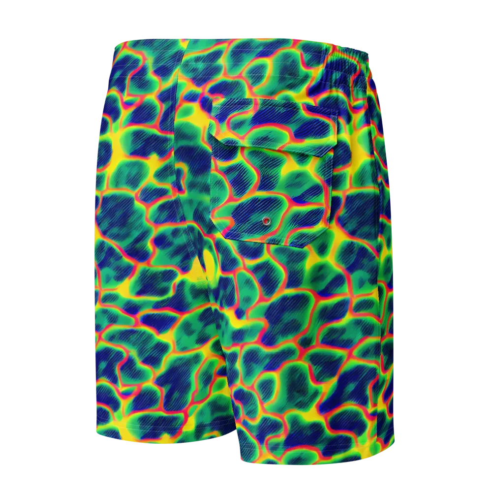 Luminous Mosaic on Men's Board Shorts — Back