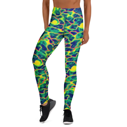 Luminous Mosaic on a Yoga Leggings