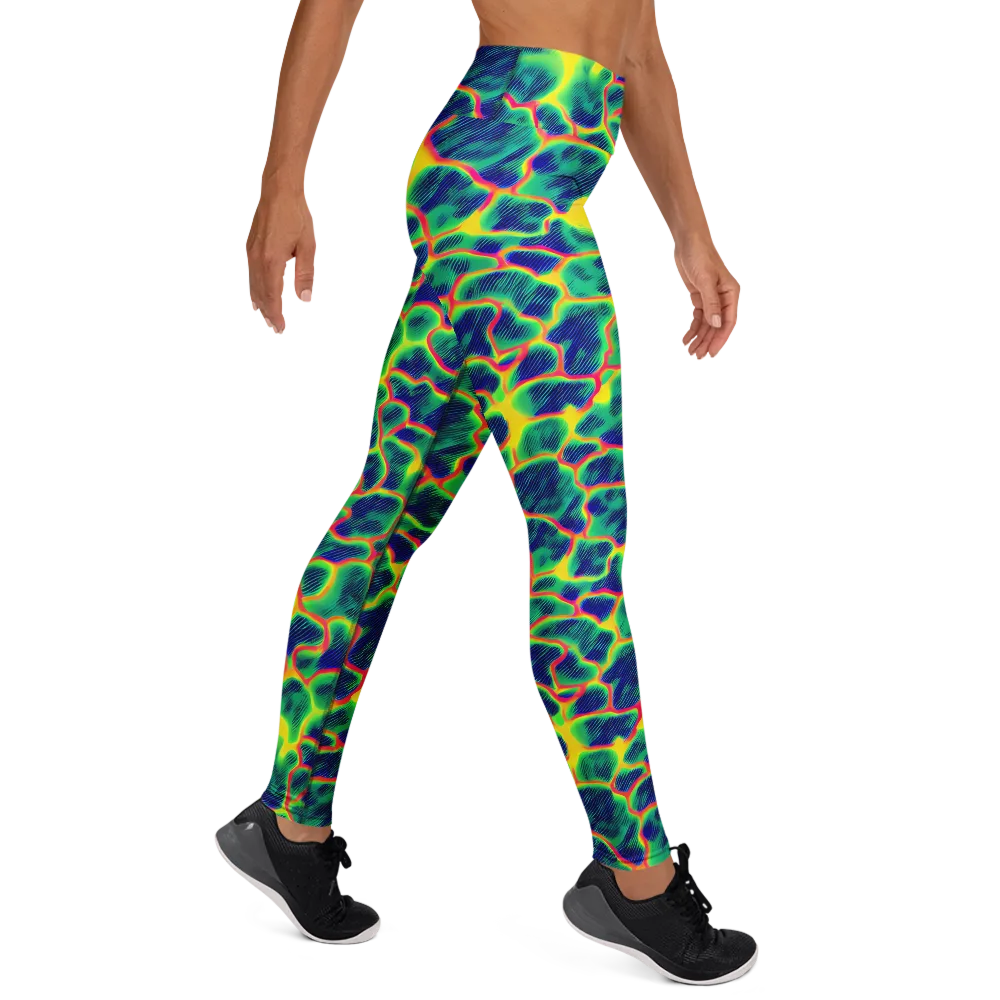 Luminous Mosaic on Yoga Leggings — Right