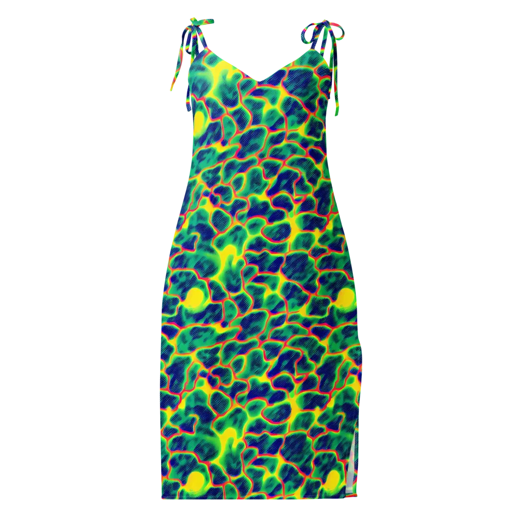 Luminous Mosaic on Slip Dress — Front