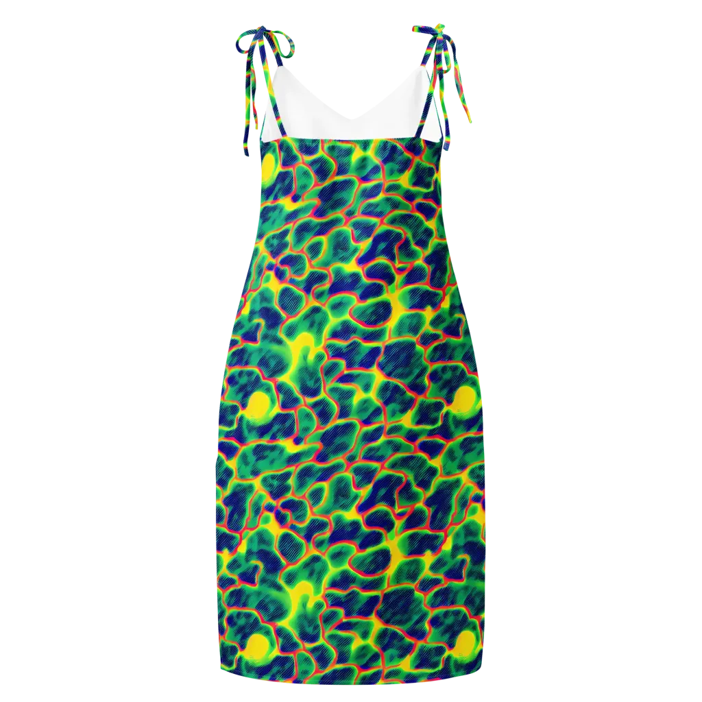 Luminous Mosaic on Slip Dress — Back