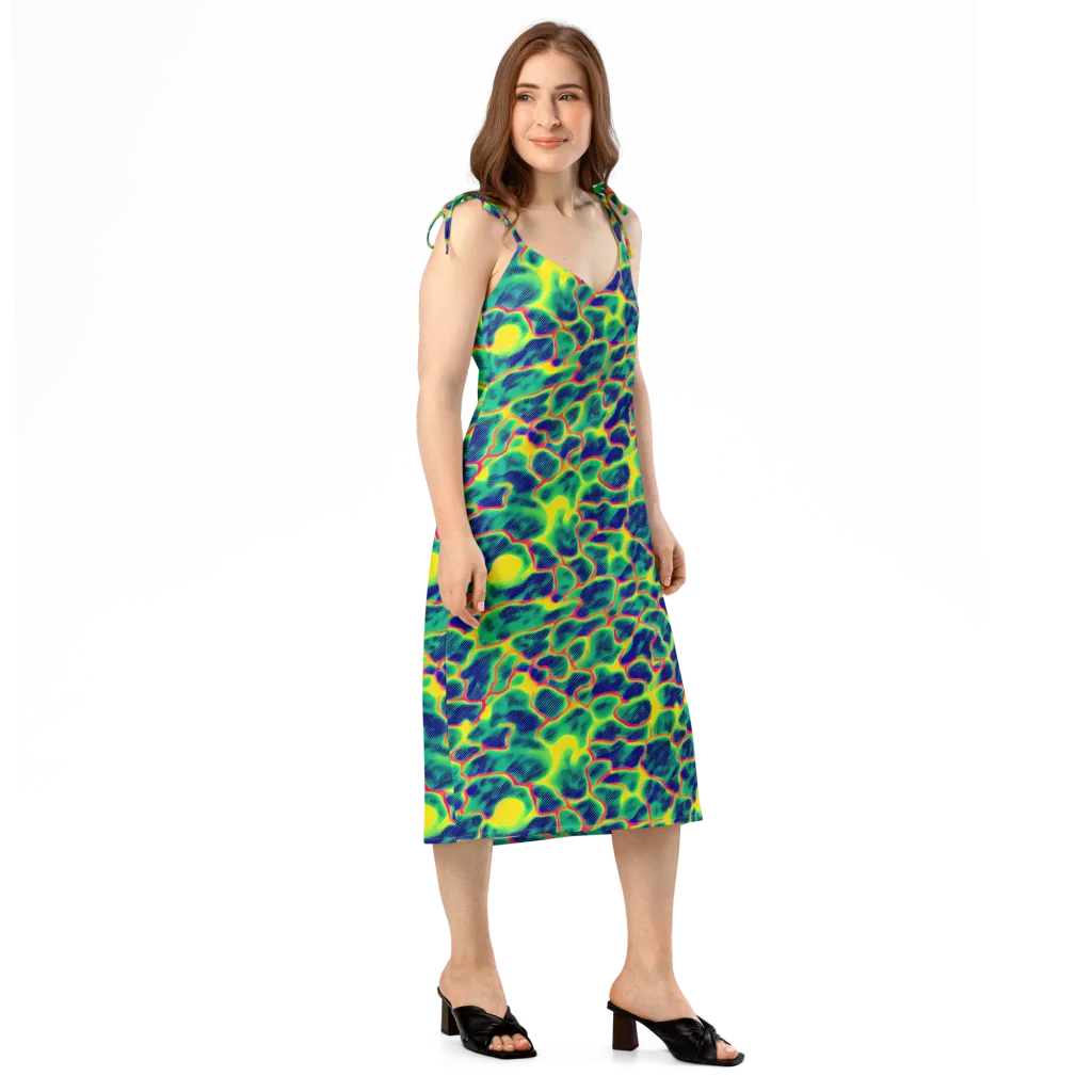 Luminous Mosaic on Slip Dress — Right Front